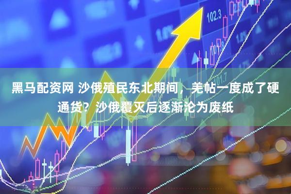 黑马配资网 沙俄殖民东北期间，羌帖一度成了硬通货？沙俄覆灭后逐渐沦为废纸